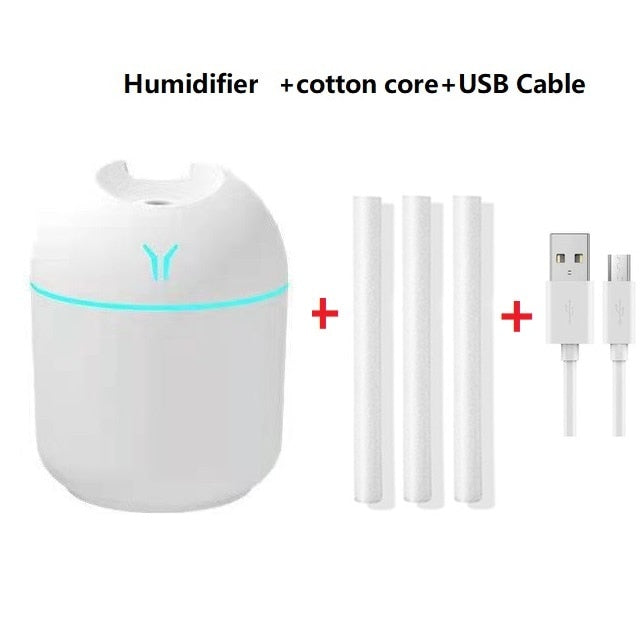 250ML Mini Air Humidifier USB Aroma Essential Oil Diffuser For Home Car Ultrasonic Mist Maker with LED Color Night Lamp Diffuser