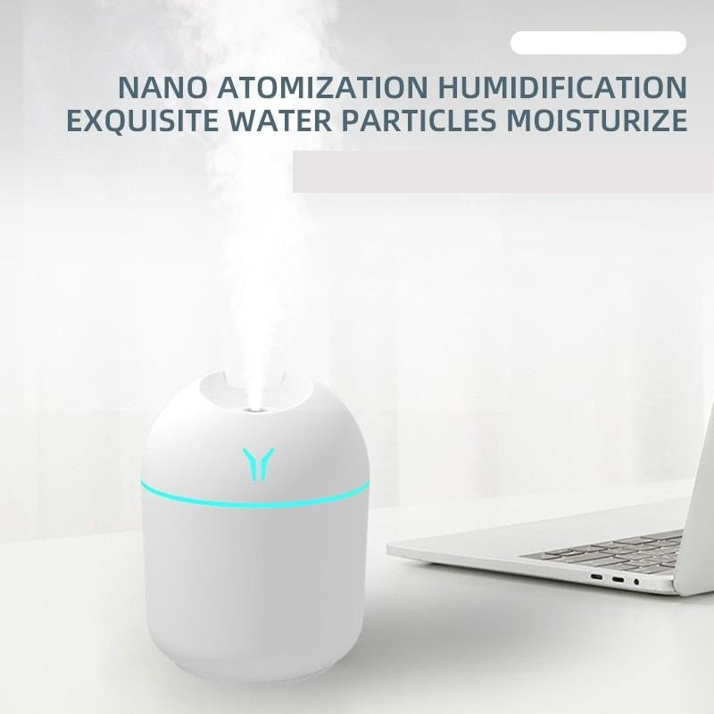 250ML Mini Air Humidifier USB Aroma Essential Oil Diffuser For Home Car Ultrasonic Mist Maker with LED Color Night Lamp Diffuser